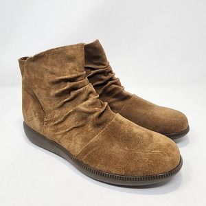 Munro Womens Scout Brown Suede Ankle Booties Boots Size 9 M Comfort Arch Support